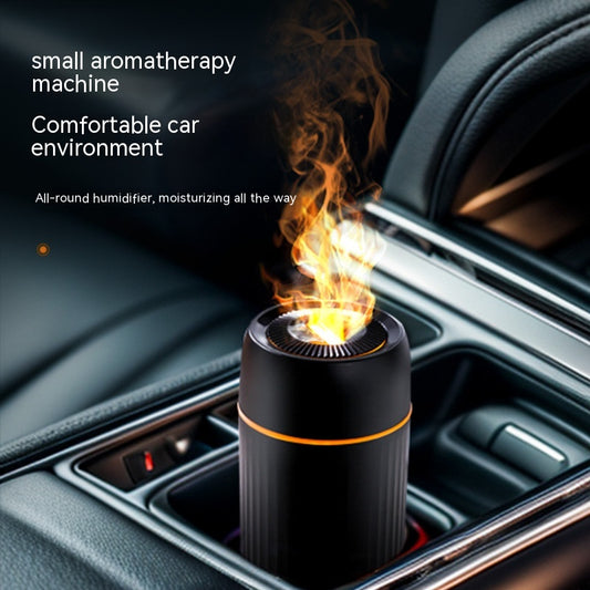 Aurora Veil - LED Flame Car Aroma Diffuser & Mist Sprayer